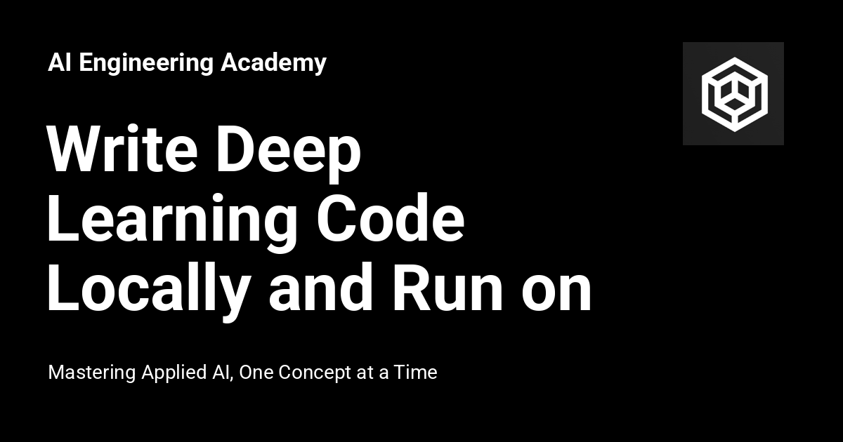 Show HN: Write deep learning code on your laptop and run it instantly on GPUs